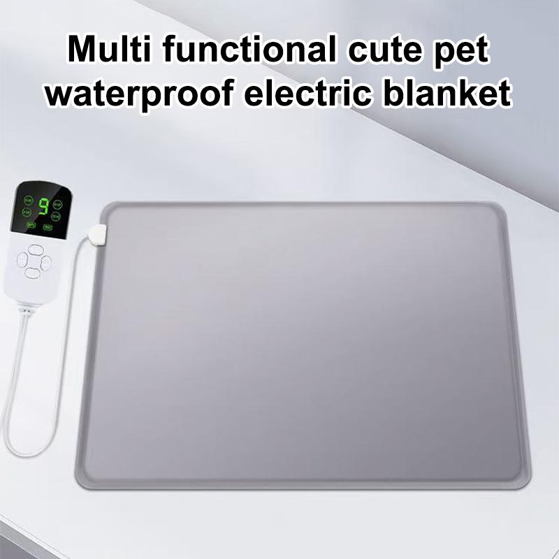 Cat/Dog Heating Pad, 3 Timer Smart Sensor Electric Pet Heating Pad With Chew Resistant Cord, Indoor Warm Heated Bed For Dogs Cat
