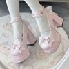 Bow Women Heeled Sandals Platform Mary Jane Shoes Woman Summer 2025 Trend Lolita Elegant Dress Chunky Pumps Zapatillas De Mujer