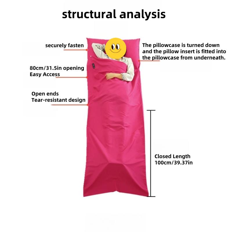 Outdoor travel sleeping bag portable ultra-thin hotel hotel soiled cotton sleeping bag liner sheet summer camping sleeping bag