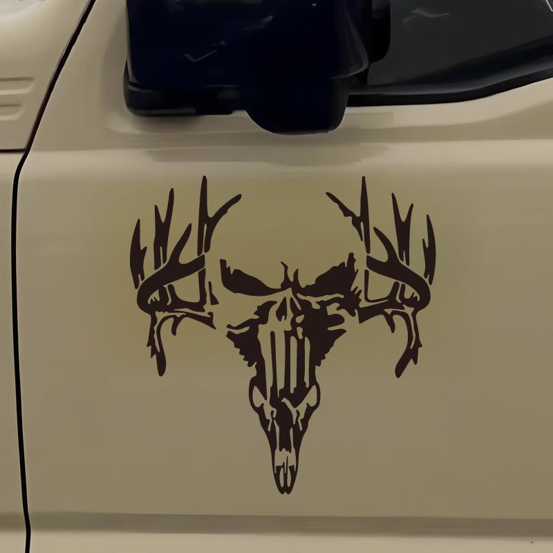 Antler Splicing Skull Decals & Bumper Creative&funny Stickers for Cartoon Fans&lover,high Quality for Car Trucks Motorcycles
