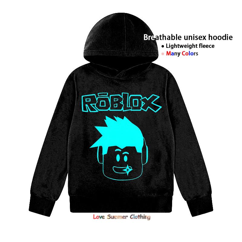 MINISO Roblox HD Print Kids Hoodie Casual Unisex Pullover for Boys and Girls 4-14 Years Polyester Veryday Casual Wear Printed Hoodie Youth 130