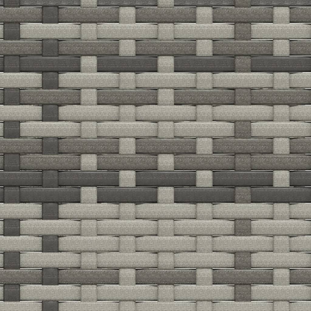 Vidaxl 3-Cz. Garden Lounge Set, Cushions, Grey PE Rattan