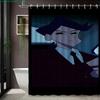 Crayon Shin-Chan Cowboy Rope Swing 2D Print Waterproof Shower Curtain, Blue Sky Bathroom Decor With Hooks
