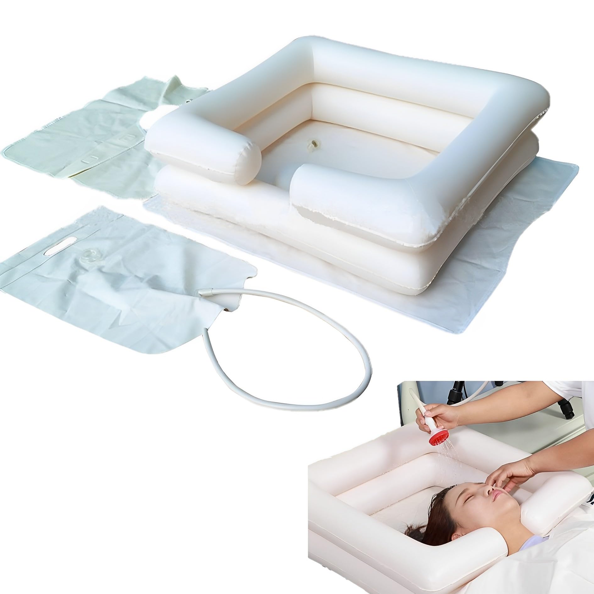 

Мойка для волос MIMIA, Таз для мытья волос, для мытья волос в положении лежа, для ухода за пожилыми, Подставка для шампуня, Пневматическая, Подушка, Душ, Беременные