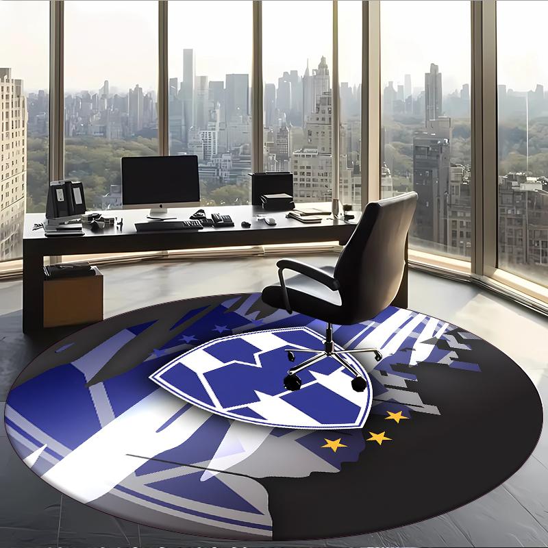 Club De Fútbol Monterrey (1) Round Office Rug Decorative Floor Rug for Office Bedroom Living Room and Home Space