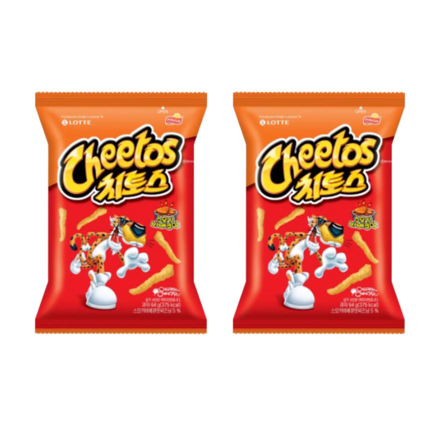 

Lotte Cheetos Дымный барбекю 64г) / Сладкий и Острый Вкус (64g) – Корейский перекус #Smoky Barbecue x 2PCS