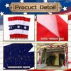 2 X 20 Ft 250 Anniversary USA Flag Banner Wear Resist Oversized Patriotic Bunting Flags for Outdoor Porch Garden Decoration