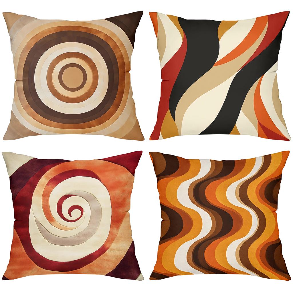 Retro Style Geometric Pattern Decorative Throw Pillows Polyester pillowcase, sofa decorative cushion cov Headboard Pillow