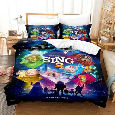 New Sing 2 Bedding Set Single Twin Full Queen King Size Bed Set Aldult Kid Bedroom Duvetcover Sets 3D Print Kawaii Aniem