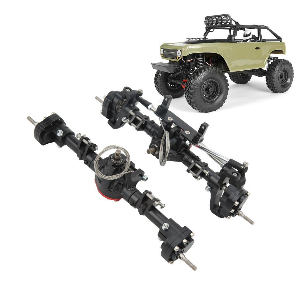 RC Axle Kit Front Rear CNC Differential Locking Axles Set for SCX10 I II III 90046 90047 1Celsius10 RC Car