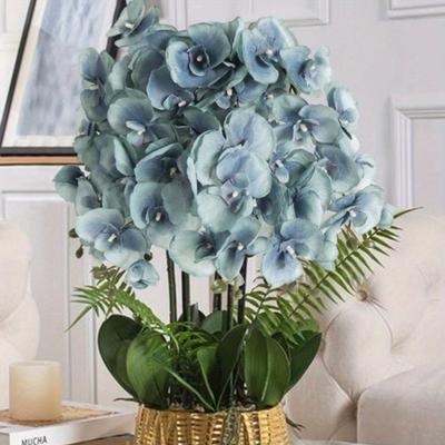 6 Pezzi Fiori Finti Phalaenopsis Artificiali Stelo Lungo 26,7 pollici Tessuto Non Tessuto Oggetti di Scena per Fotografia Europea Tavolo da Pranzo Matrimonio Esterno Decorazione Domestica