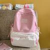Schoolbag Korean clear feeling polka dot lace girl feeling backpack student party holiday girlfriends travel sweet wind small backpack