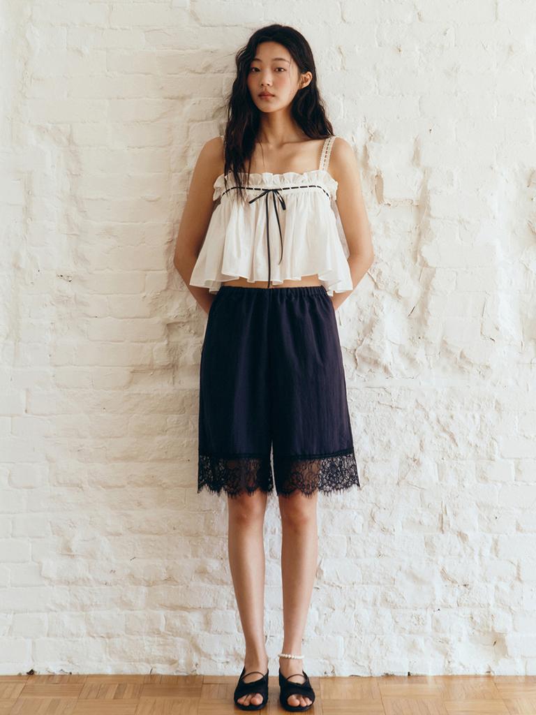 GANISONG Midnight Lace Shorts_Navy