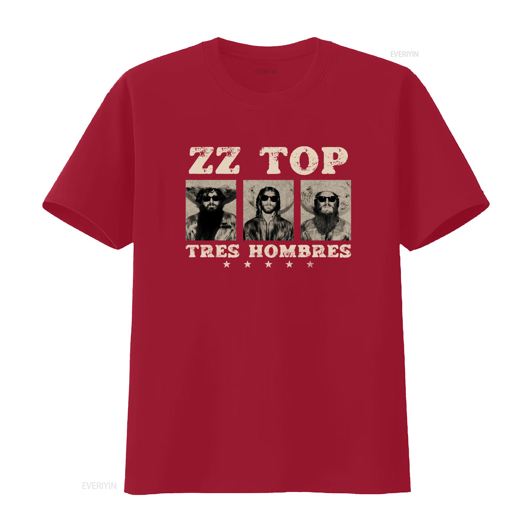 

Tres Hombres ZZ Top Ретро Рок Блюз La Grange Jesus Just Left Chicago Футболка винтажная Стиранная Растянутая мужская мода Стильная S