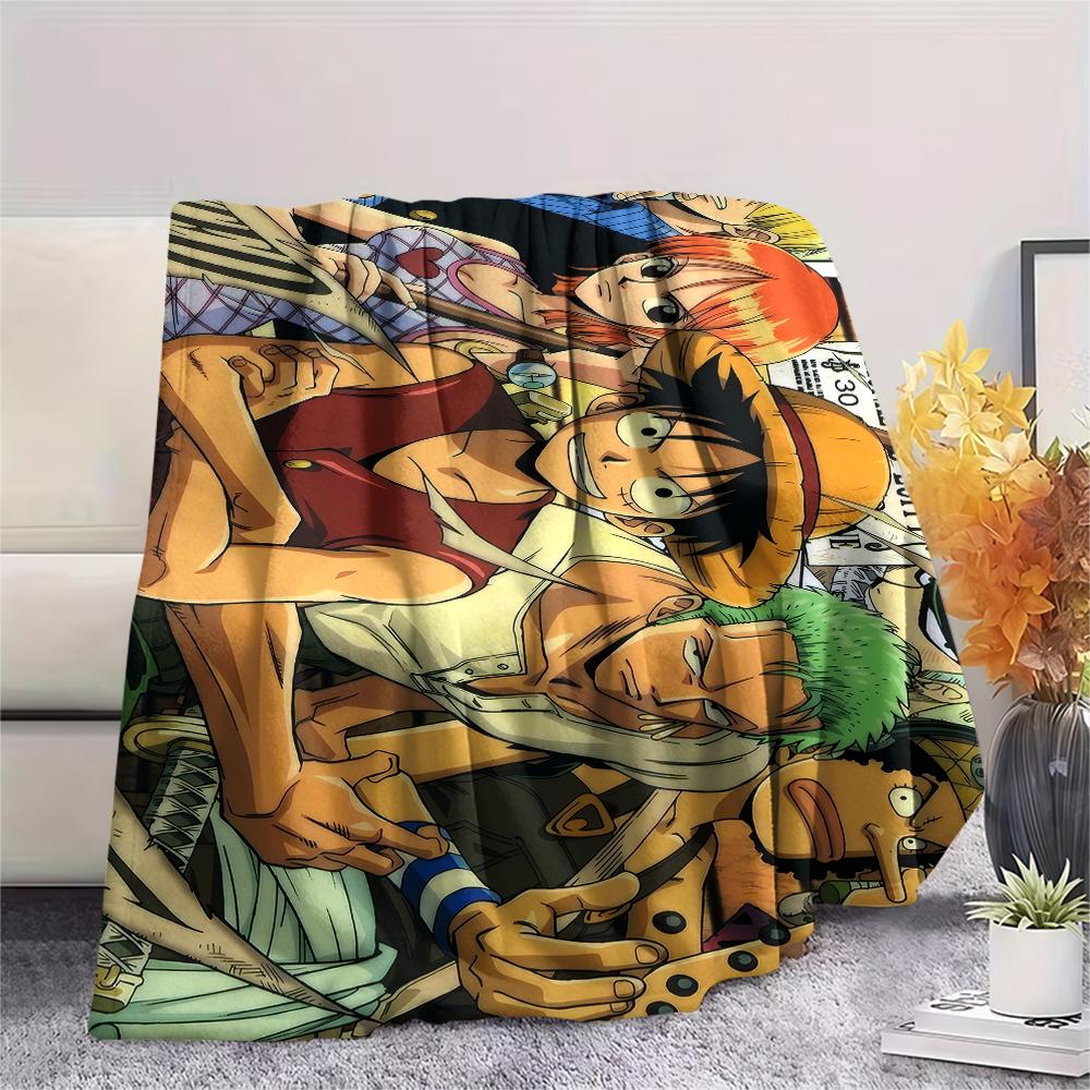 Coperta in Flanella con Stampa Personaggio One Piece, Alta qualità Confortevole per Tutte le Stagioni, Arredamento per la Casa, Calore e Comfort, Perfetta per Regali di Natale