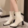 Ankle Boots for Women High Heels Dress Shoes for Woman Chunky Luxury Pumps 2025 Winter Designer Chelsea Botas De Mujer