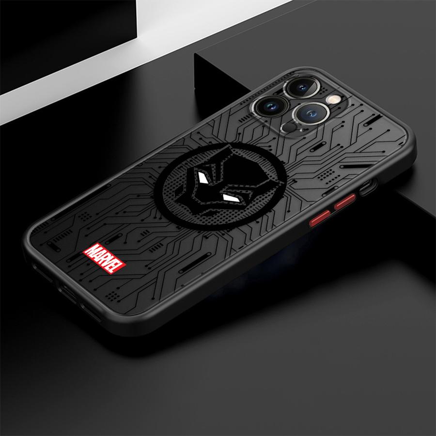 Back Phone Cover Case for iPhone 17 Pro Max 17e 12 7 8 SE 13 Mini Air XS XR 14 15 11 16 Plus Marvel Hero Logo