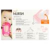 Boon, Nursh, silicone baby bottle, 3m+, medium, 3 bottles, 236ml (8oz) each