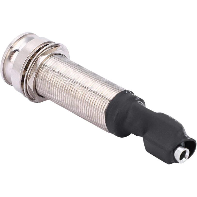 Lazmin112 1/4" (6.35mm) Output 2.5mm Input Endpin Jack, Piezo Pickup Jack Built-in Rod Piezo Pickup for Acoustic Guitar