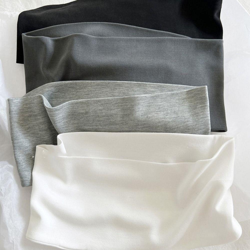 Sweat Absorbing Cotton Elastic Headband Soft Sports Hairband Fashion Wide Knitted Headband  Women