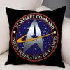 Star TTrek Ship Movie Logo Cushion Cover Natural Linen Organic Fabric DoubleSided Printing Breathable For Decor