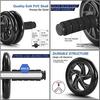 TOMSHOO AB wheel roller kit push-up bars knee mat jump rope hand gripper - home gym workout both men women core strength abdominal exercises.