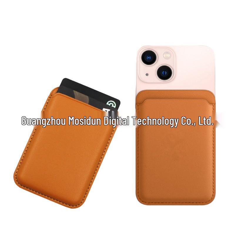 iPhone 17-Compatible MagSafe Magnetic Leather Card Holder Sleeve