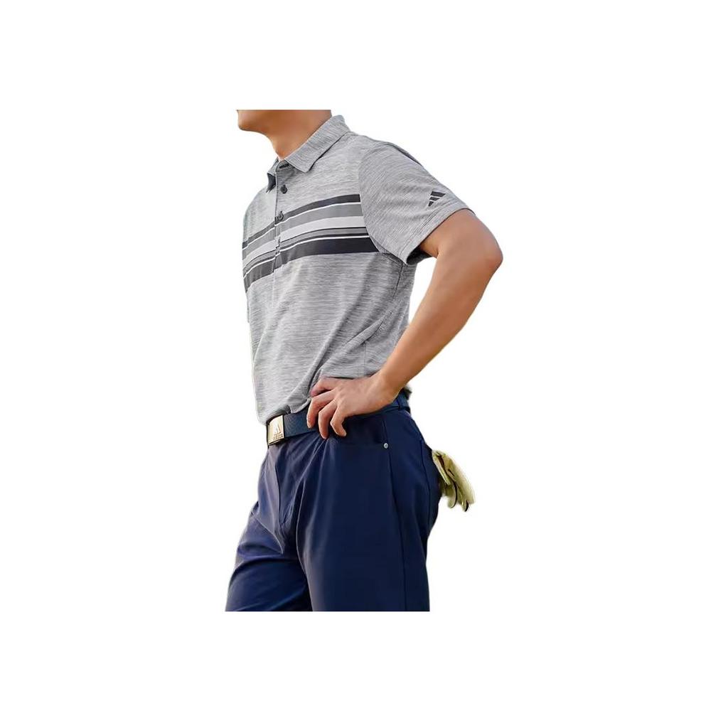 Adidas Striped Color Block Polo Shirt Men Tops Navy-Blue HR7994