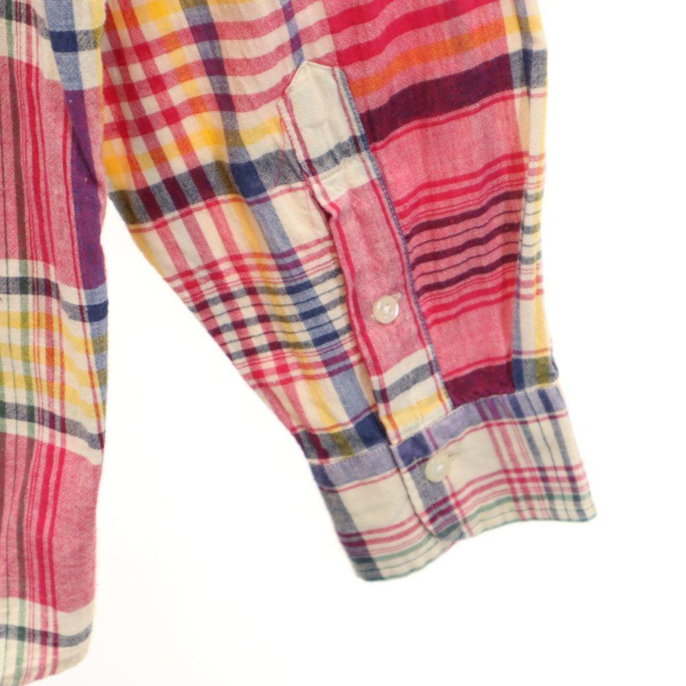 POLO COUNTRY 80s 90s Old Check Pattern Long sleeve Button down shirt Men's Used