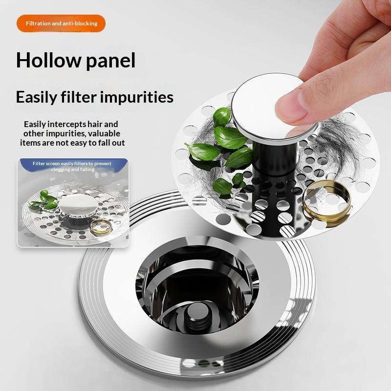 1Pcs Anti-Leak Water Stopper Anti-Odor Replacement Core Press Spring‑Loaded Basin Drain Stopper For Bathroom Sink Washbasin