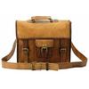 New Men's Vintage Brown Leather Messenger Shoulder Laptop Briefcase Bag