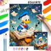 Donald Duck Fantasy Book Digital Oil Painting Art Kit Handmade Coloring Painting Home Decor