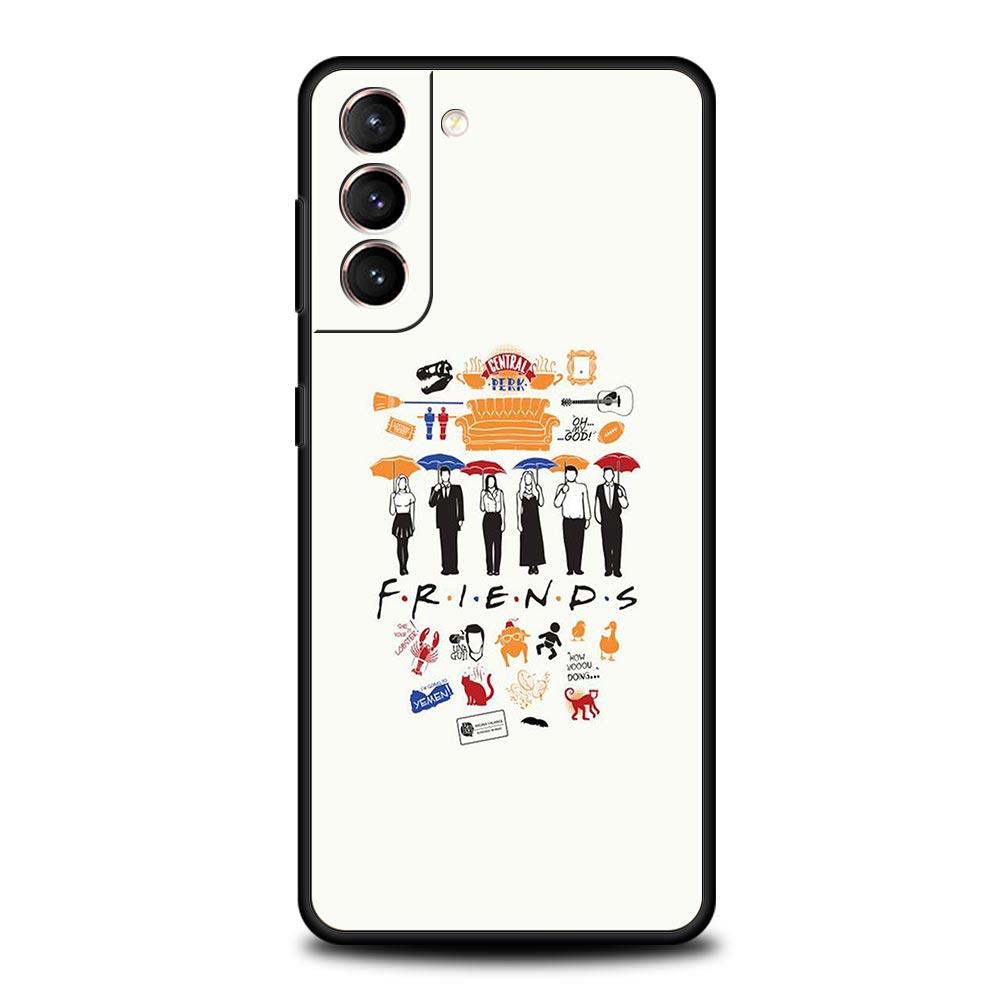 Friends Phone Case for Samsung Galaxy S26 S25 S24 S23 S22 S20 S21 FE Ultra S25 Edge Plus 5G Soft TPU Cover Fundas Capa Coque Bag