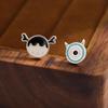 Korean Style Asymmetrical Cartoon Monster Girl Earrings