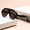 Vintage Oversized Oval Sunglasses Woman Men Fashion One-piece Design Sun Glasses Outdoor Driving Traveling Shades Glasses UV400
