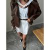 Linad Summer Satin White Mini Skirts For Women Street Chic Red High Waist Skirt Casual Slim Elastic Waist Skirt Female 2025