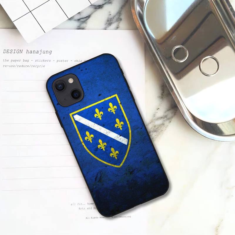 Bosnia Flag Phone Case For iPhone 11 12 Mini 13 Pro XS Max X 8 7 6s Plus 5 SE XR Shell