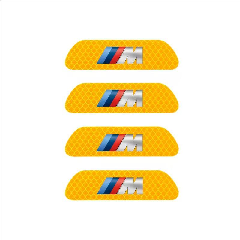 4Pcs Car Door Sticker Safety Warning Reflective Mark For BMW G80 G06 G07 G42 G14 G15 G16 F82 X1 X3 X5 X7 M1 M2 M3 M4 M5 M6 M7 YL6