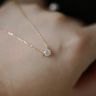 Necklace Anti Chain Round Clear Stone Necklace