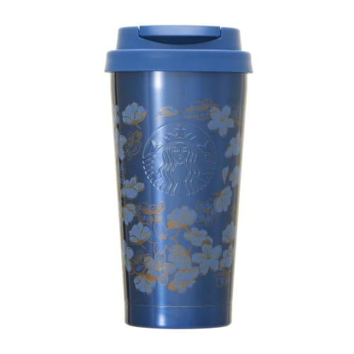Starbucks SAKURA 2025 Stainless Steel Tumbler, Night Blue, 473ml, Coffee Tumbler, Starbucks, Sparkly, Cute, Stylish, Birthday Gift, Water Bottle