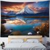 Wanddekoration Zuhause Wandteppich Sonnenuntergang Berg Fluss Hintergrund Büro Wohnzimmer Wandteppich
