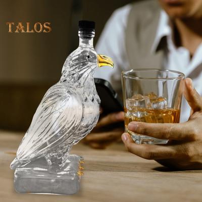 350ml láhev na whisky ve tvaru orla, skleněná láhev na víno s motivem orla, bytová dekorace, dárek na kolaudační párty
