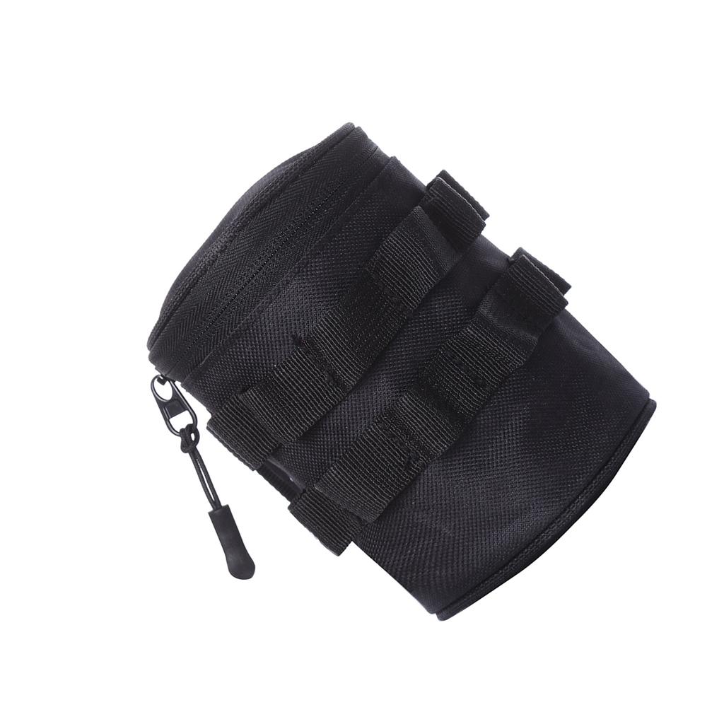 Outdoor Travel Water Bottle Storage Bag Holder Hiking Camping Portable Water Cup Carrier Black S