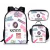 Luxury Popular Funny Novelty Kpop Katseye 3D Print 3pcs/Set pupil School Bags Laptop Daypack Backpack Lunch bag Pencil Case