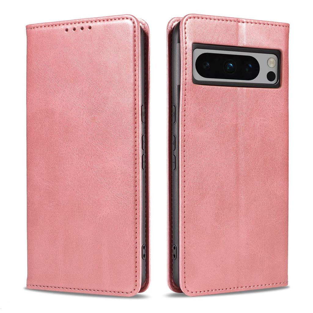 Compatible Pixel 8/8A Leather Case, Pixel 7 Calf Pattern Flip Cover