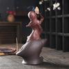 1 Set Incense Burner Woman Image Decorative Exquisite Workmanship Conch Female Backflow Agarwood
