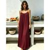 Long Backless Sleeveless Wrap Dress Women 2026 Loose Fit Casual Beach Vacation