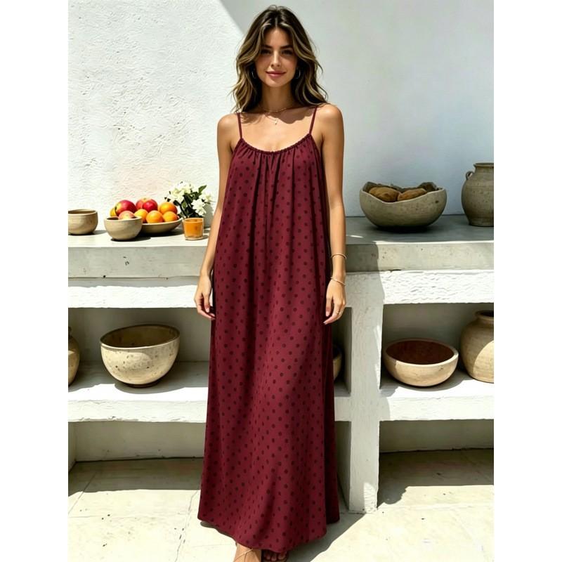 Long Backless Sleeveless Wrap Dress Women 2026 Loose Fit Casual Beach Vacation