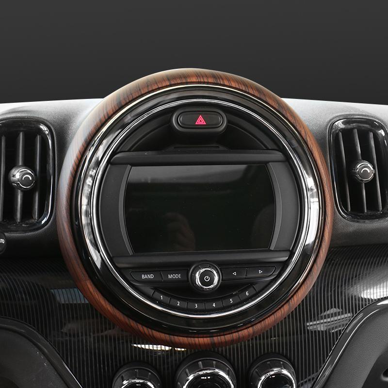 Central Control Screen Outer Ring Decorative Shell For F60 Countryman Car Styling Interior Accessories Plastic Carbon Sticker