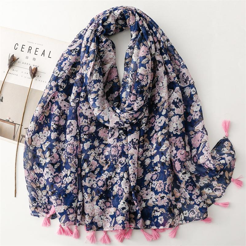 

Новая Мода Роскошный Женский Вискозный Шарф Дизайнерская Шаль Ощущение Хлопка и Льна Кисточка Пашмина Мусульманский Хиджаб Накидка Тюрбан 88x180cm